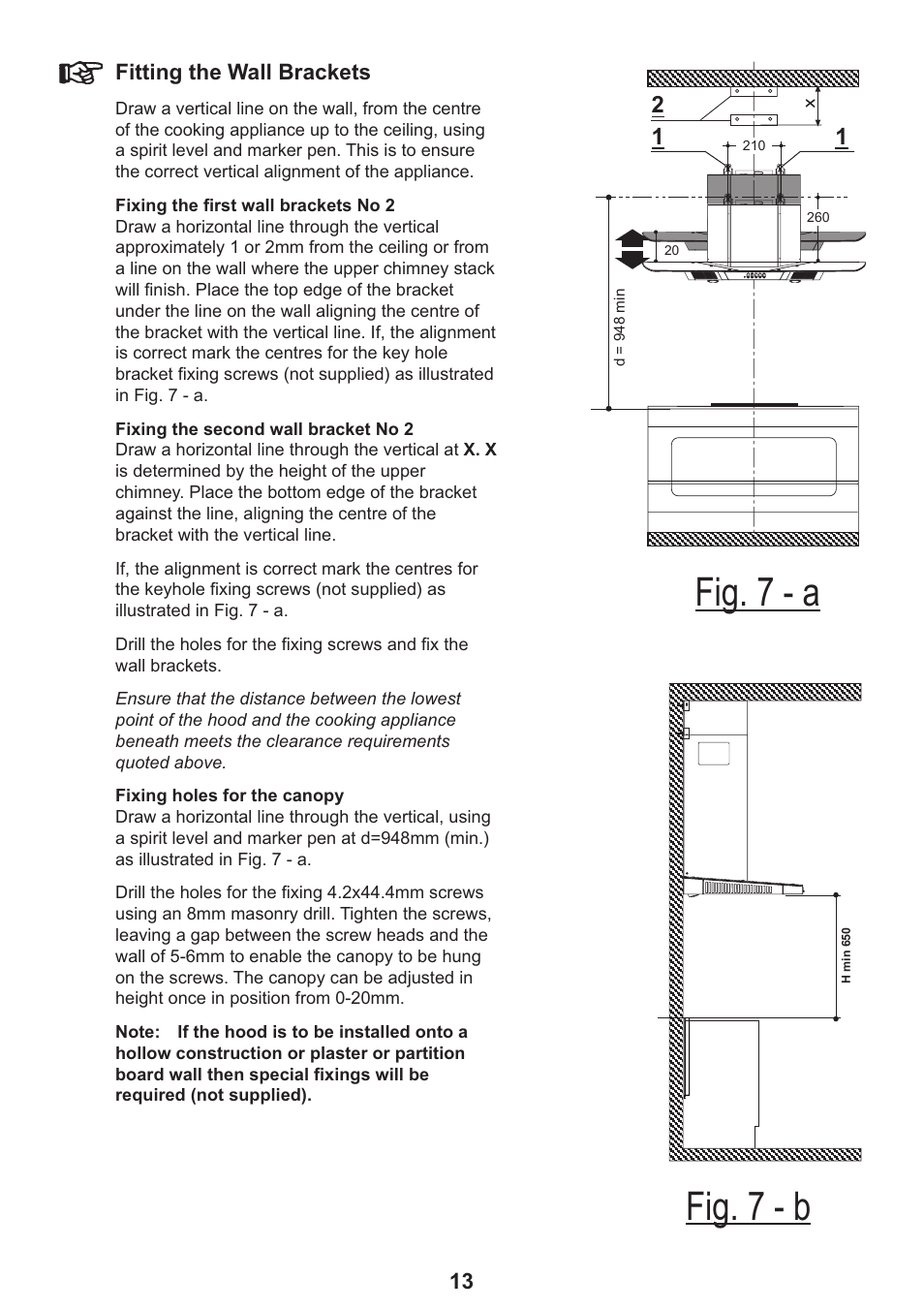 Fig. 7 - a, Fig. 7 - b | Zanussi ZHC 925 User Manual | Page 13 / 20
