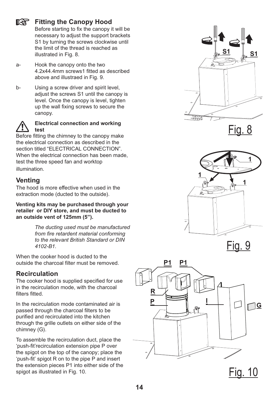 Fig. 8, Fig. 9, Fig. 10 | Zanussi ZHC 925 User Manual | Page 14 / 20