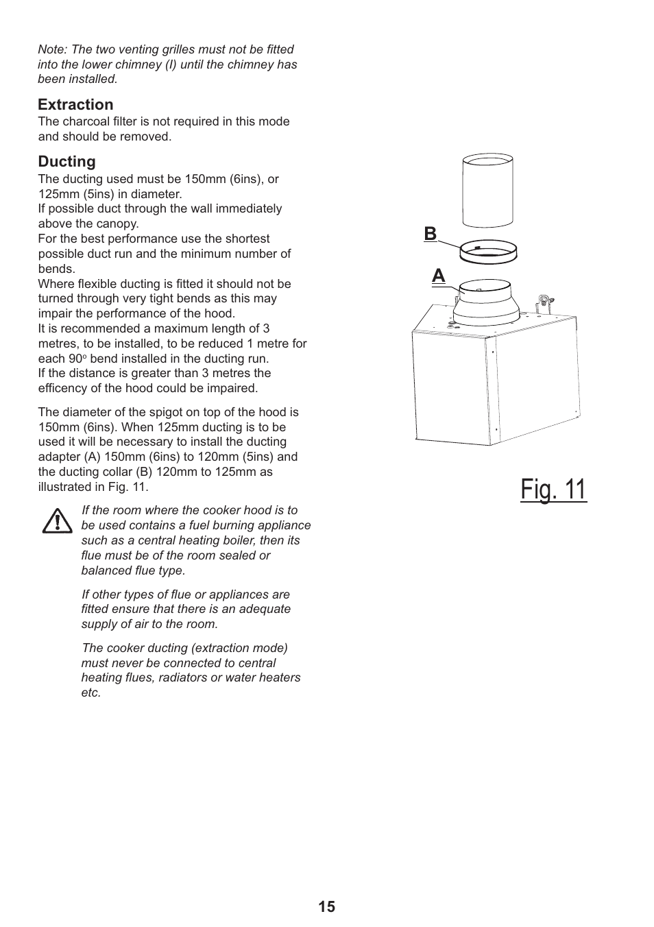 Fig. 11, Ba a | Zanussi ZHC 925 User Manual | Page 15 / 20