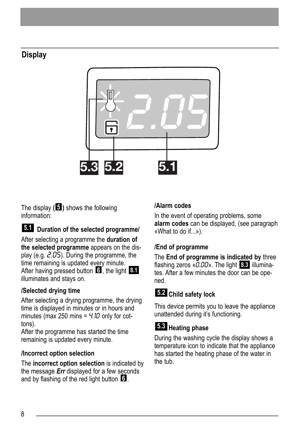 Zanussi ZWD 12270 S1 User Manual | Page 8 / 36