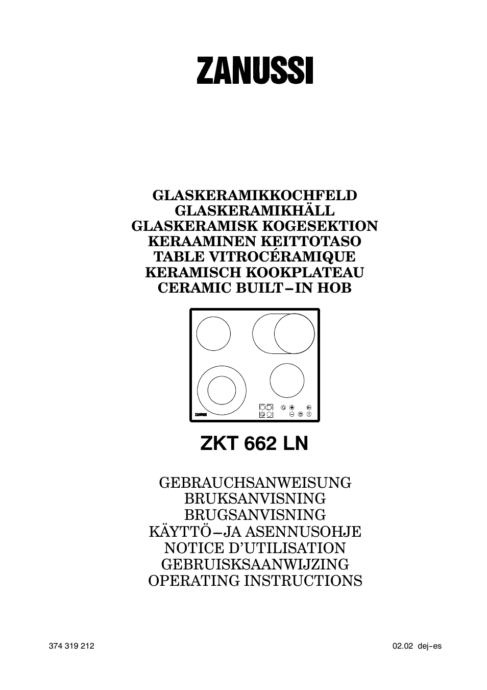 Zanussi ZKT 662 LN User Manual | 25 pages