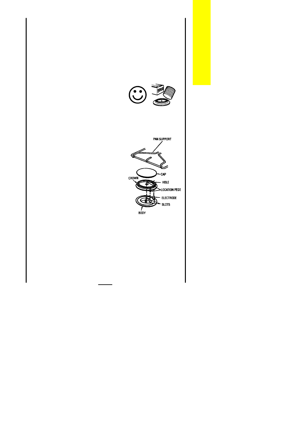 When replacing hotplate burner parts, The grill | Zanussi ZCG 6200 User Manual | Page 21 / 40