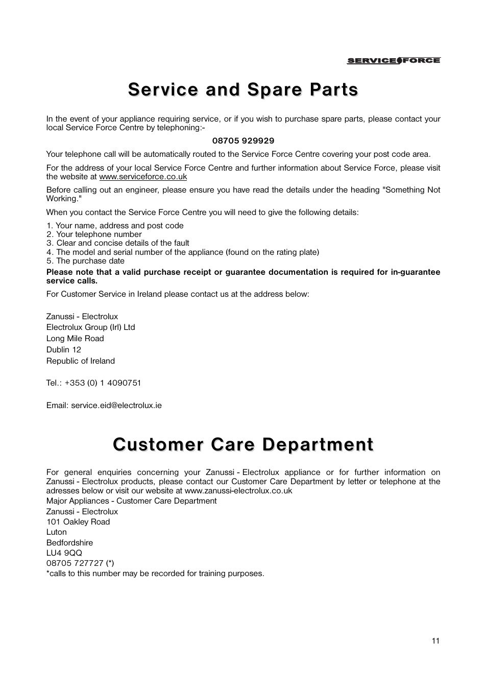 Zanussi ZUT 6246 User Manual | Page 11 / 16