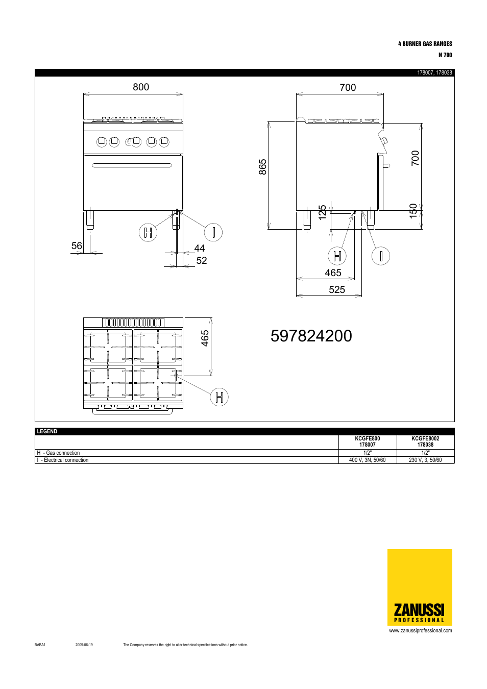 Zanussi | Zanussi KCGFG800 User Manual | Page 5 / 5