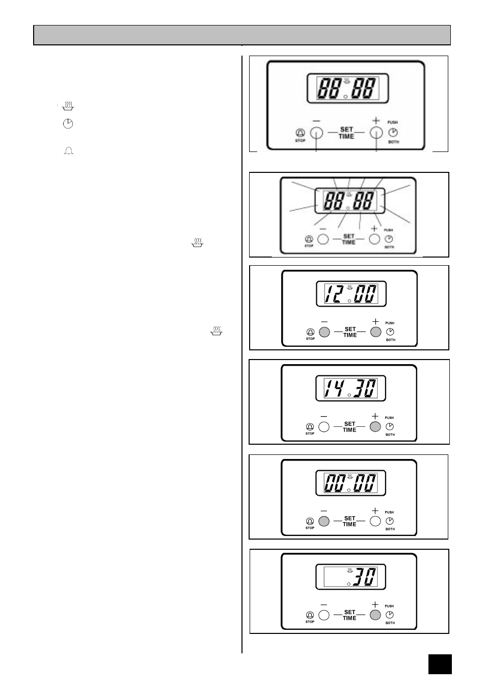 Electronic minute minder | Zanussi ZCE 7200 User Manual | Page 11 / 28