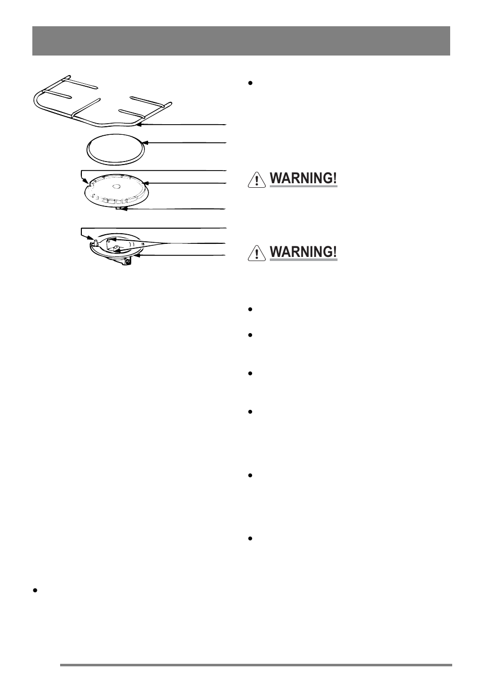 Cleaning the grill and oven furniture, Cleaning the grill, Cleaning inside the grill and oven compartments | Warning | Zanussi ZKG5540 User Manual | Page 28 / 44