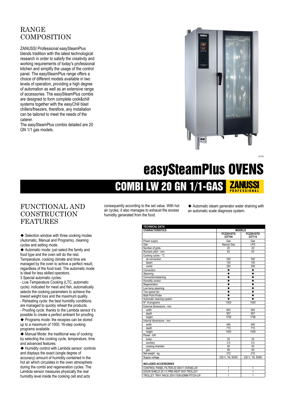 Zanussi easySteamPlus 237504 User Manual | 3 pages