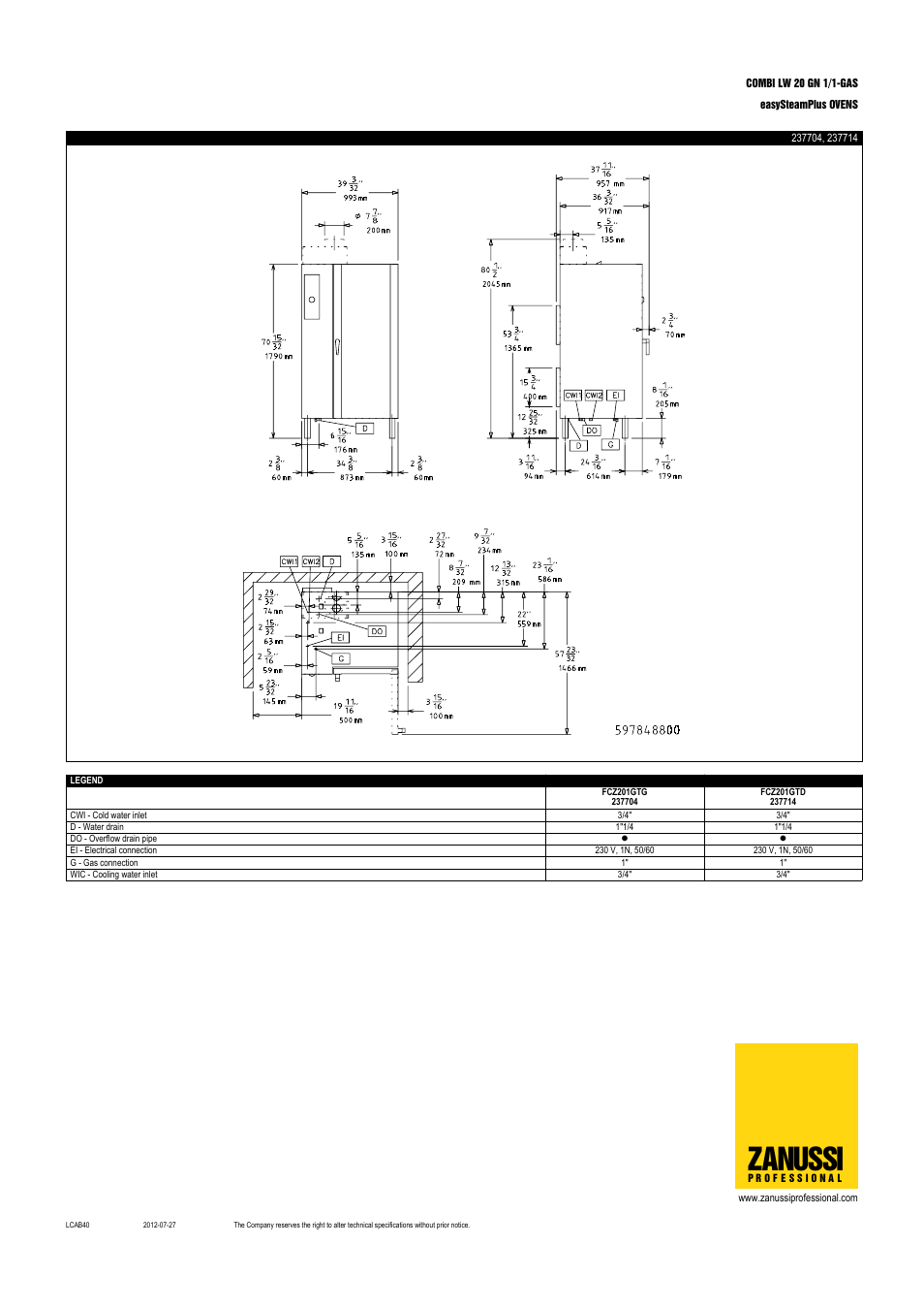 Zanussi | Zanussi easySteamPlus 237504 User Manual | Page 3 / 3
