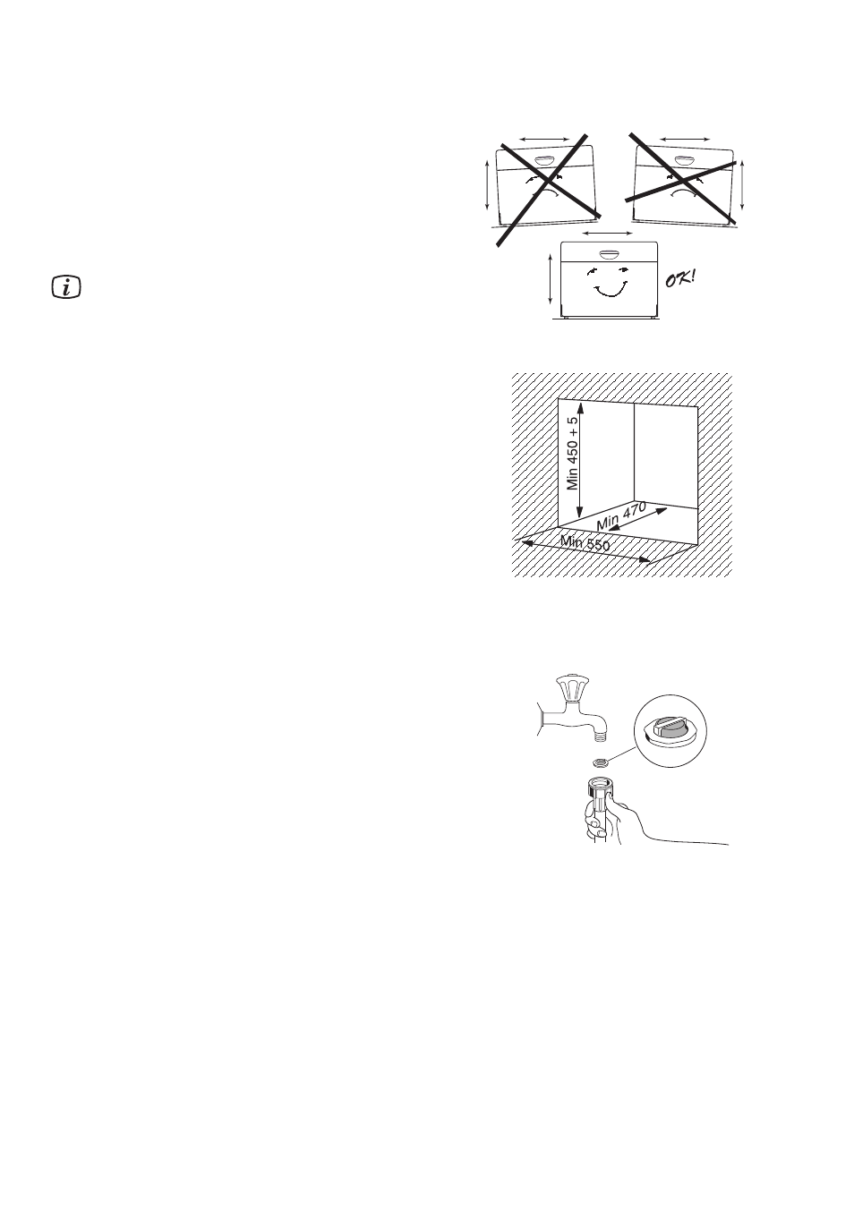 Installation | Zanussi DCE 5655 User Manual | Page 17 / 20