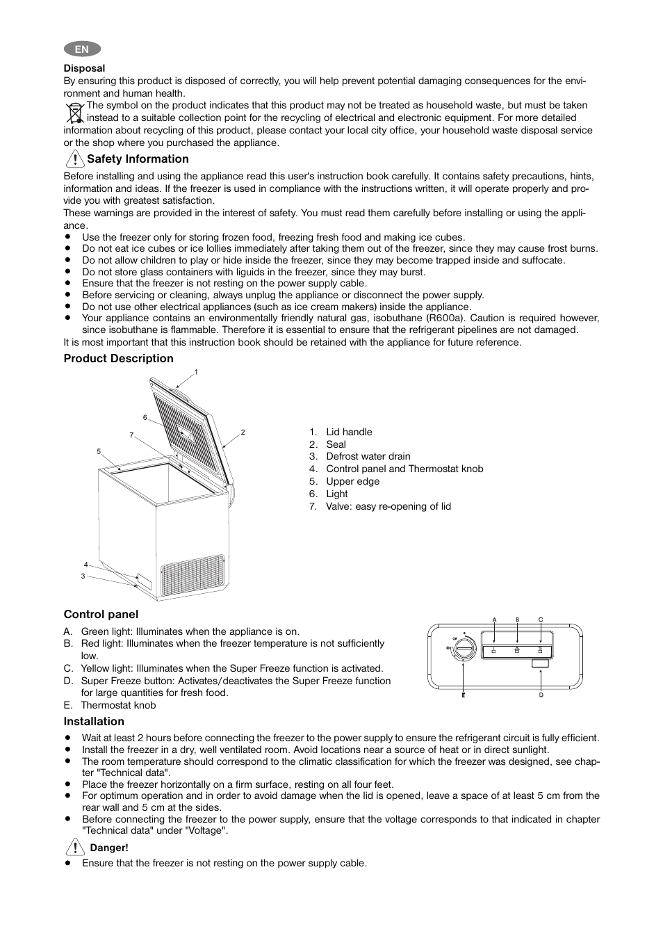Zanussi ZFC 638 WAP User Manual | Page 2 / 8