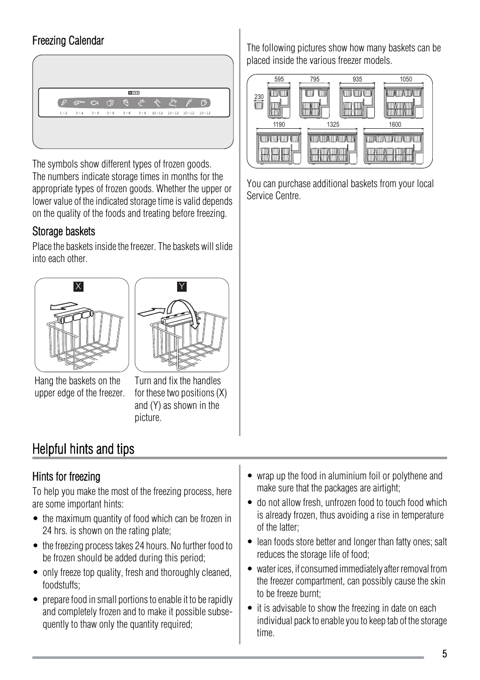 Helpful hints and tips | Zanussi ZFC 321 WB User Manual | Page 5 / 12