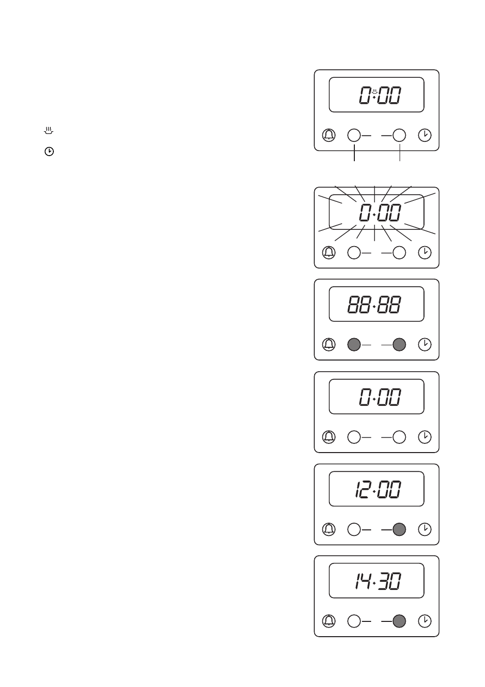 24 hour clock and timer | Zanussi ZCE 610 X User Manual | Page 9 / 25