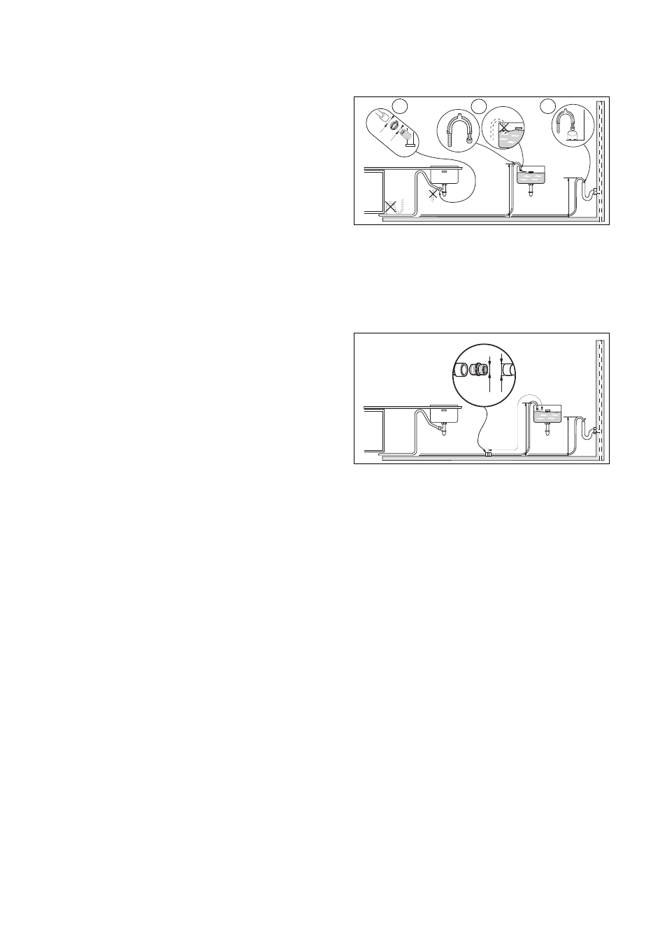 Water outlet hose connection | Zanussi DWS 949 User Manual | Page 21 / 24