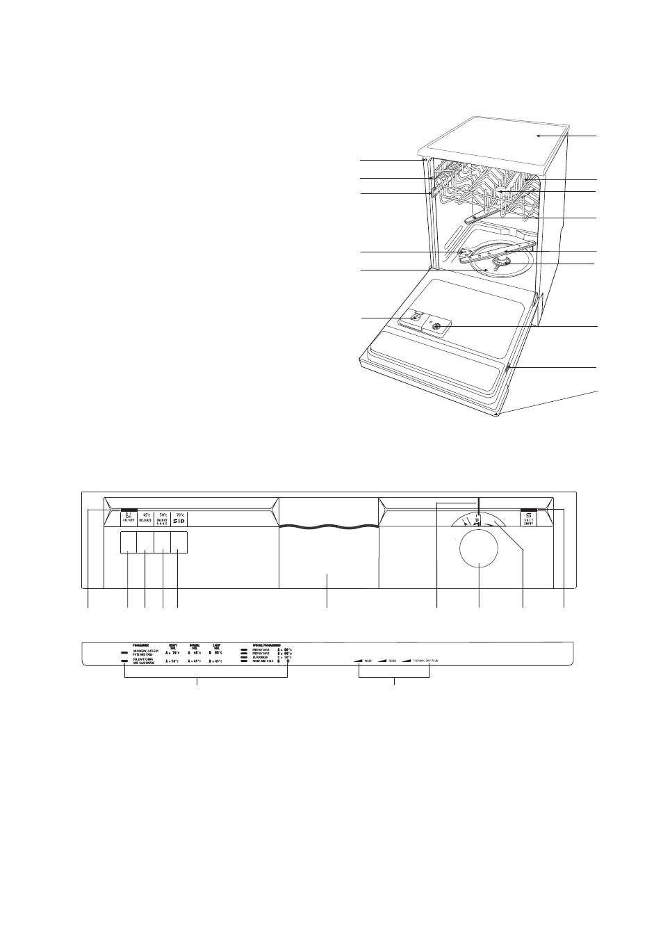 Description of the appliance the control panel | Zanussi DWS 949 User Manual | Page 4 / 24