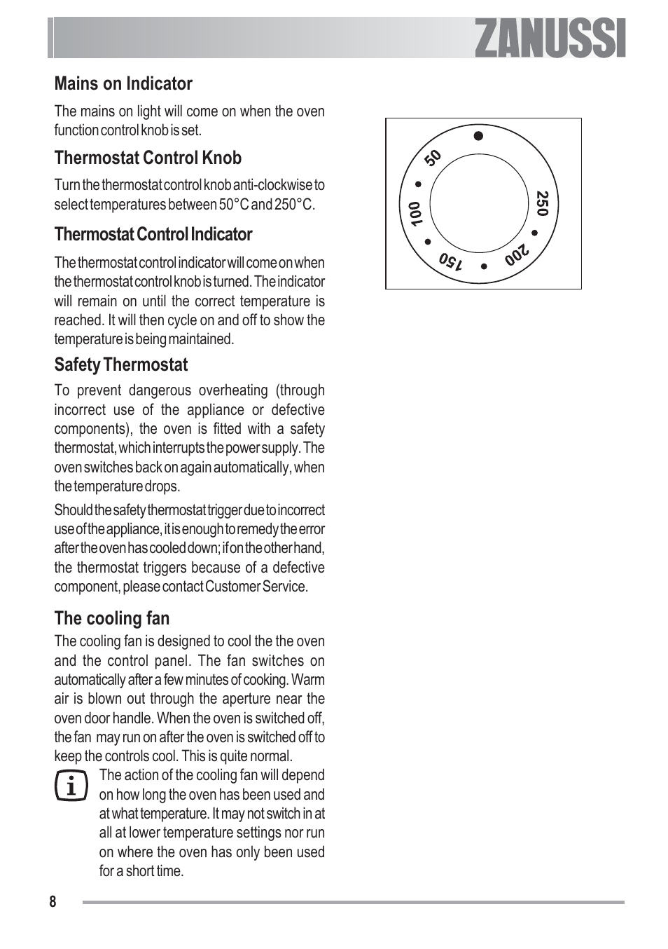 Zanussi ZOU 481 User Manual | Page 8 / 32