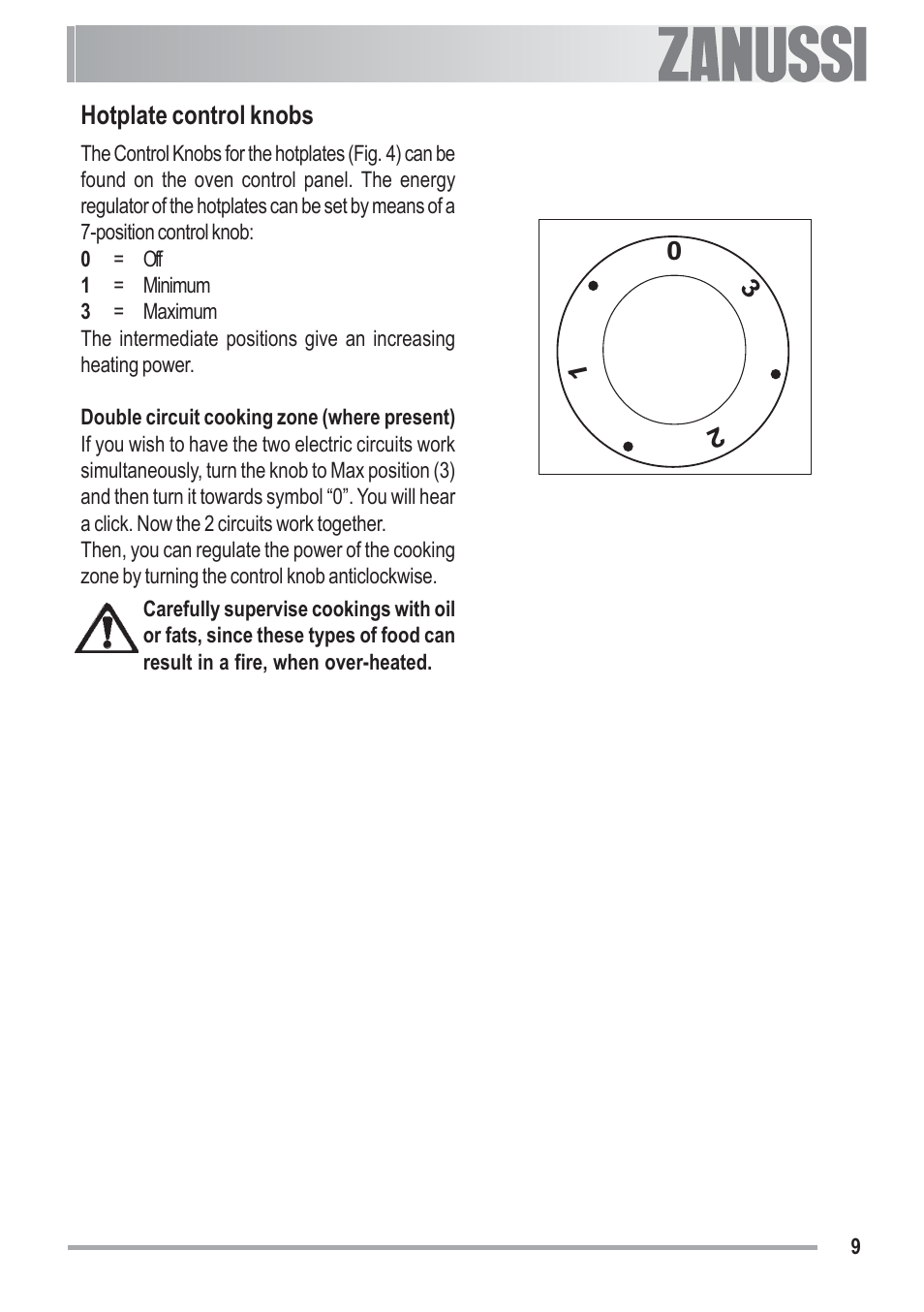 Zanussi ZOU 481 User Manual | Page 9 / 32