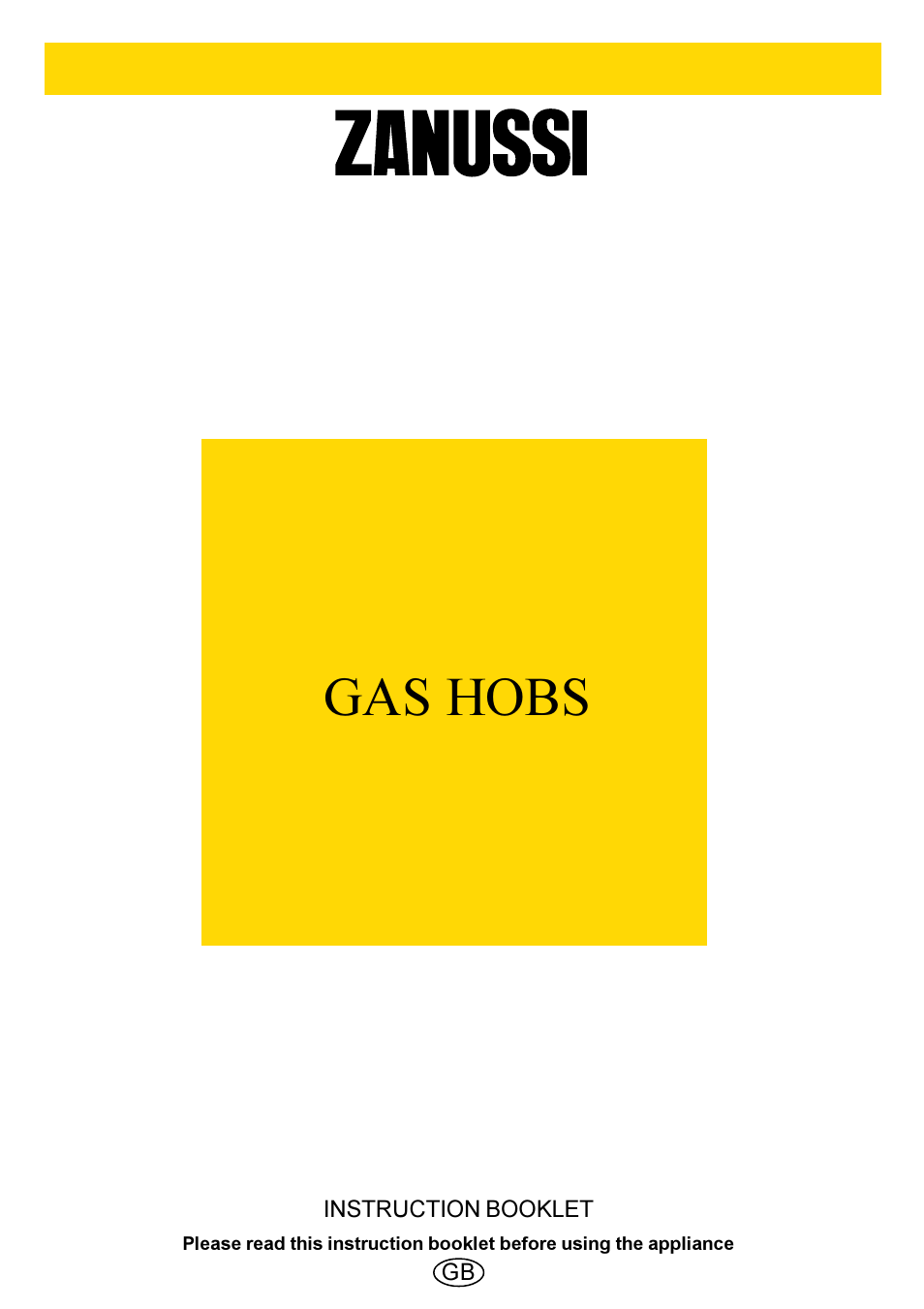 Zanussi GAS HOB User Manual | 16 pages