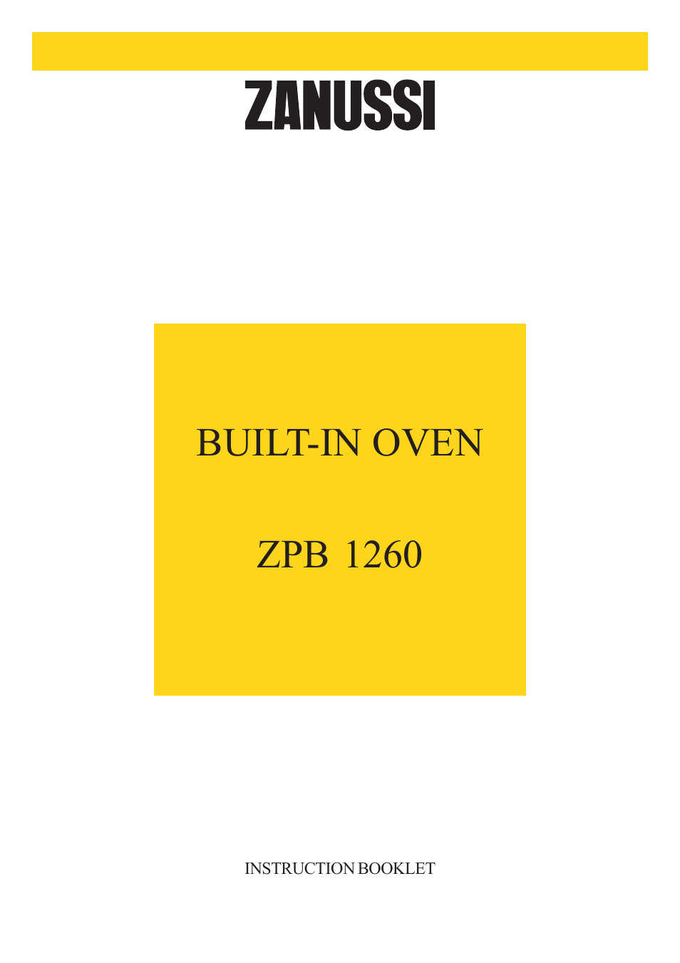 Zanussi ZPB 1260 User Manual | 24 pages