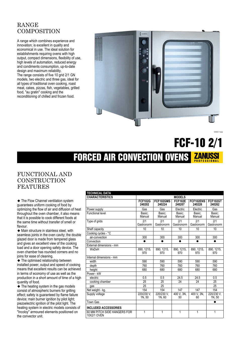 Zanussi 240224 User Manual | 4 pages