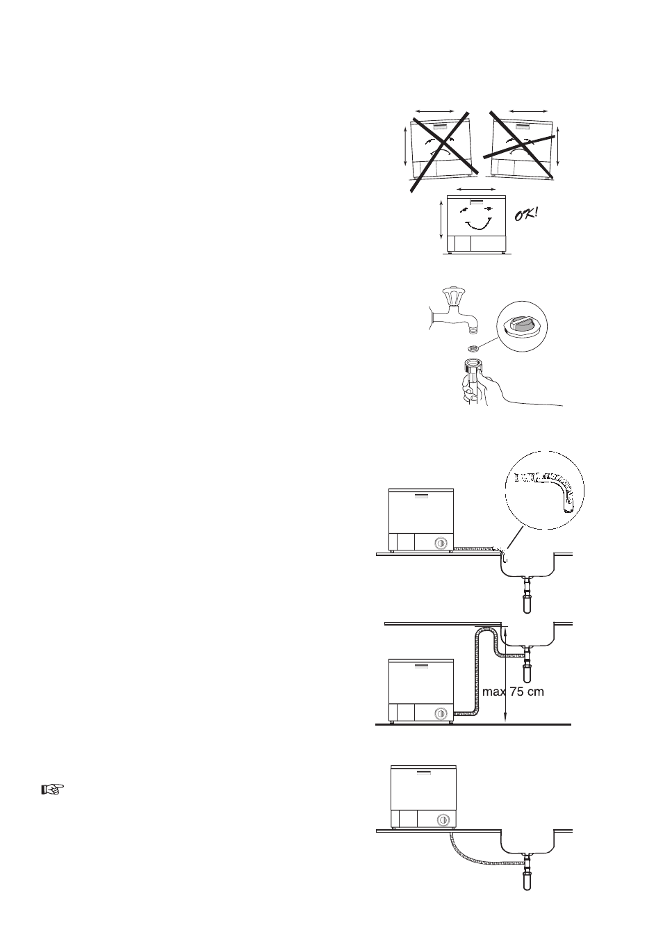 Installation, Water inlet, Water drainage | Zanussi DCS 14 S User Manual | Page 14 / 16