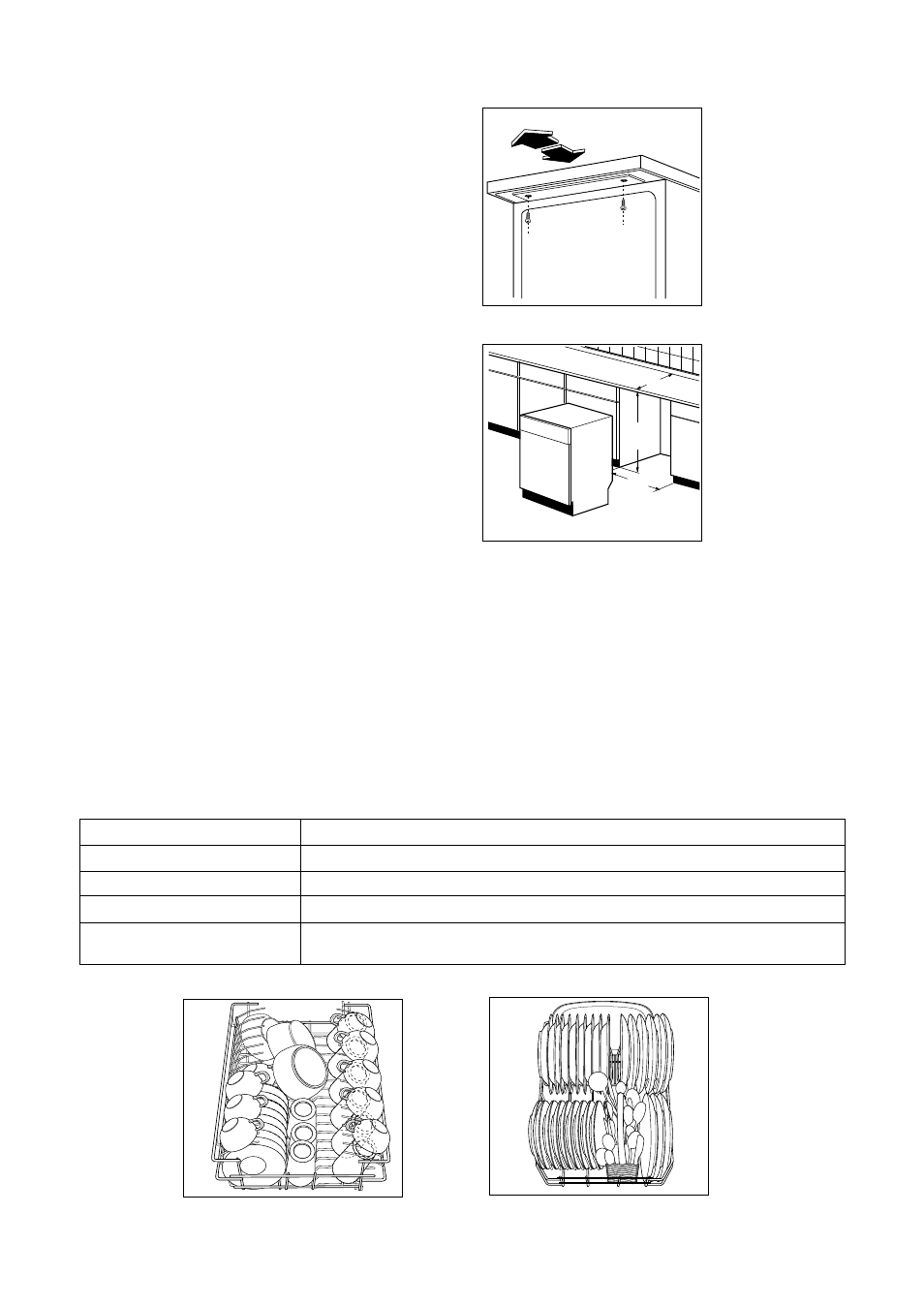 Hints for test centres, Adjusting the worktop, Fitting under a counter | Zanussi DA 4342 User Manual | Page 7 / 26