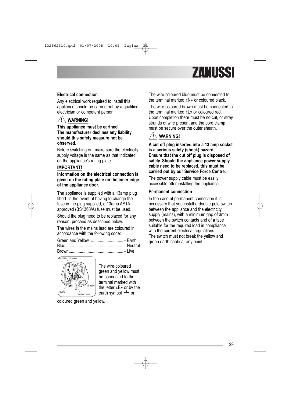 Zanussi ZWF 14380 S User Manual | Page 29 / 32