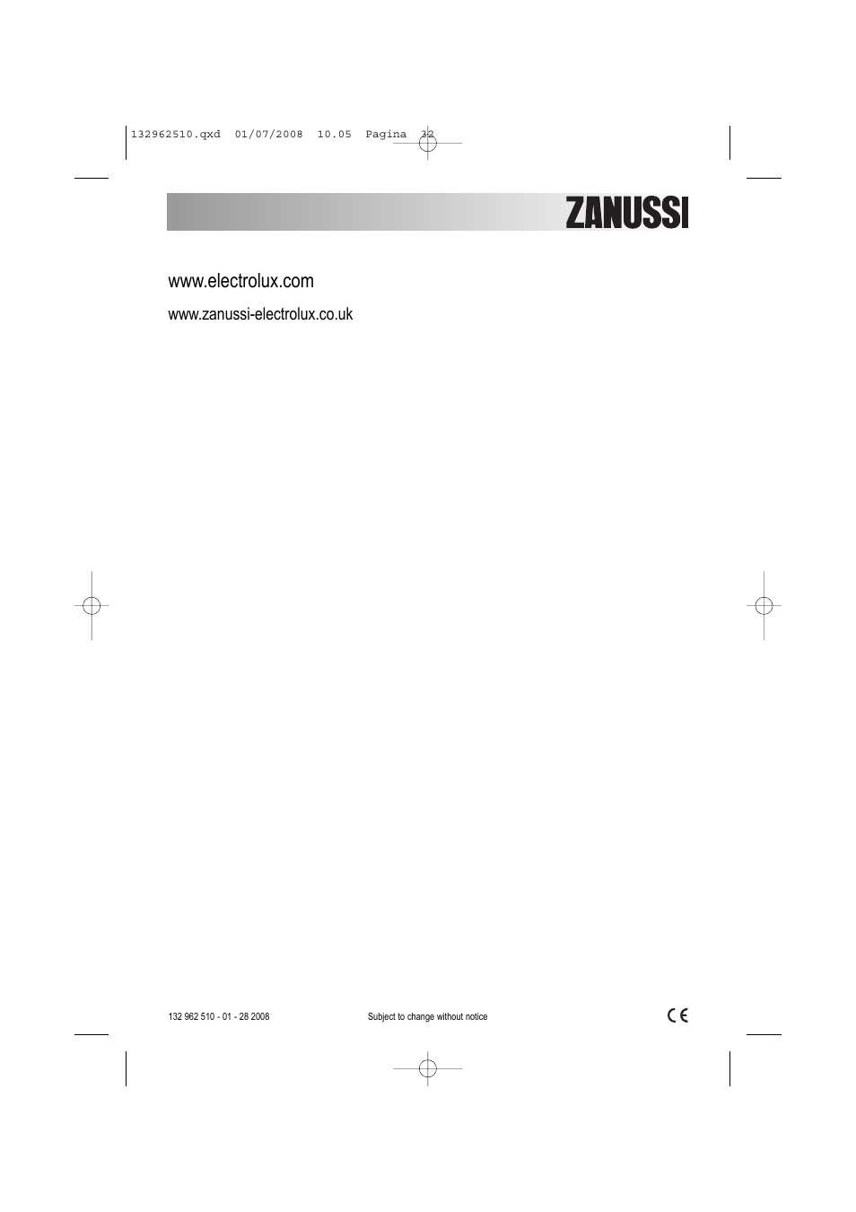 Zanussi ZWF 14380 S User Manual | Page 32 / 32