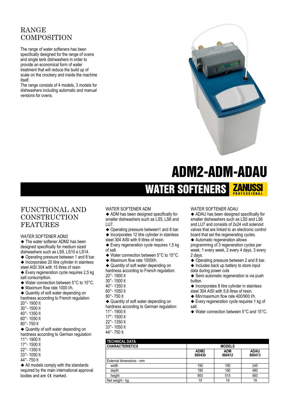 Zanussi 860430 User Manual | 2 pages