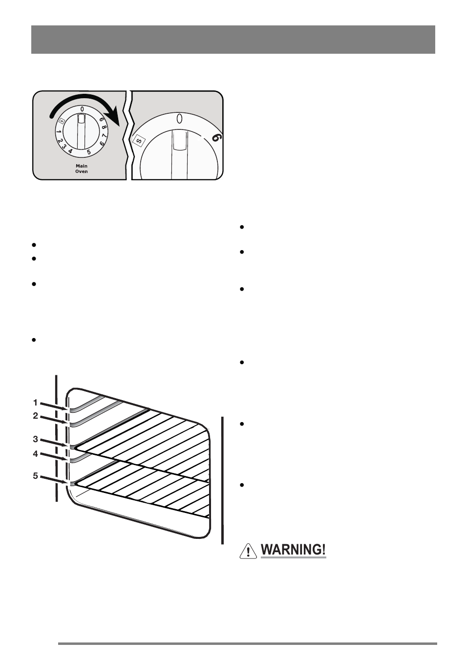 Hints and tips, Warning | Zanussi ZKG6020 User Manual | Page 18 / 40