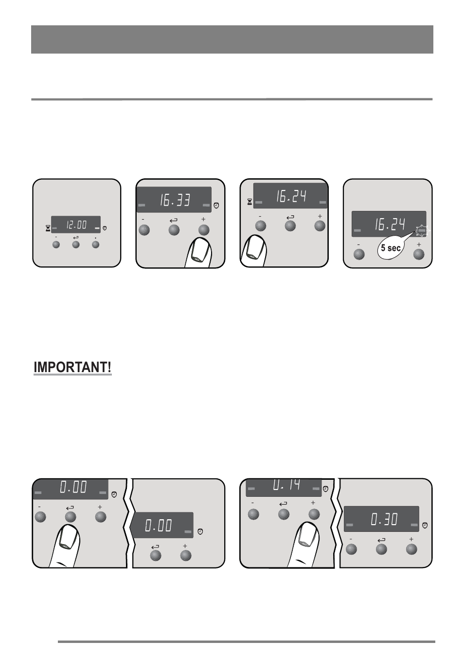 The electronic minute minder, Important | Zanussi ZKG6020 User Manual | Page 8 / 40