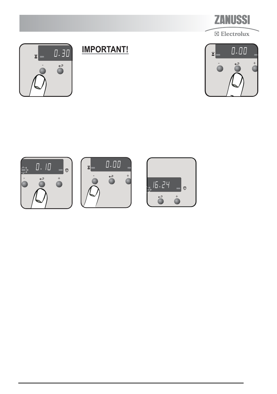 Important | Zanussi ZKG6020 User Manual | Page 9 / 40