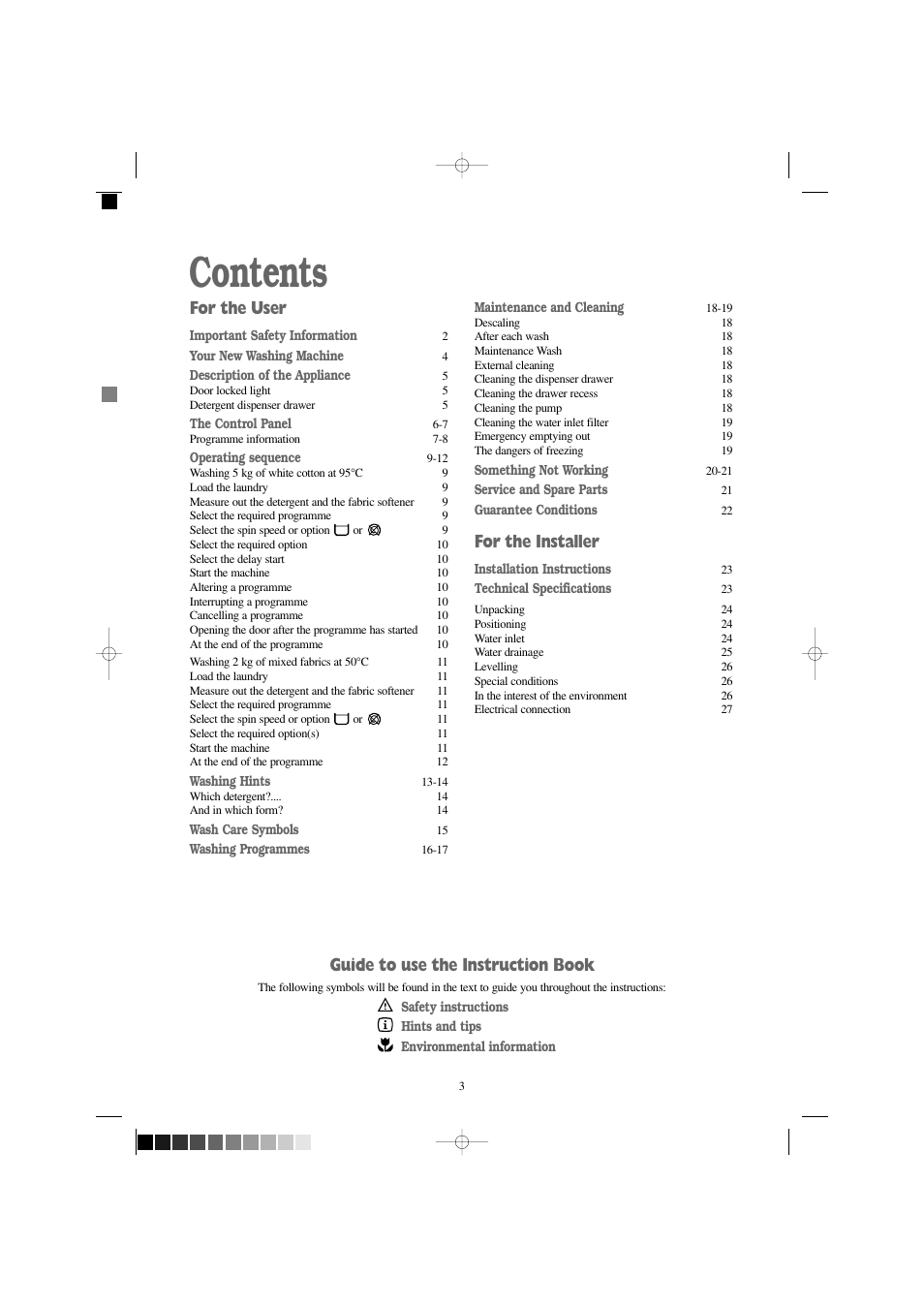 Zanussi FS 1055 W User Manual | Page 3 / 28