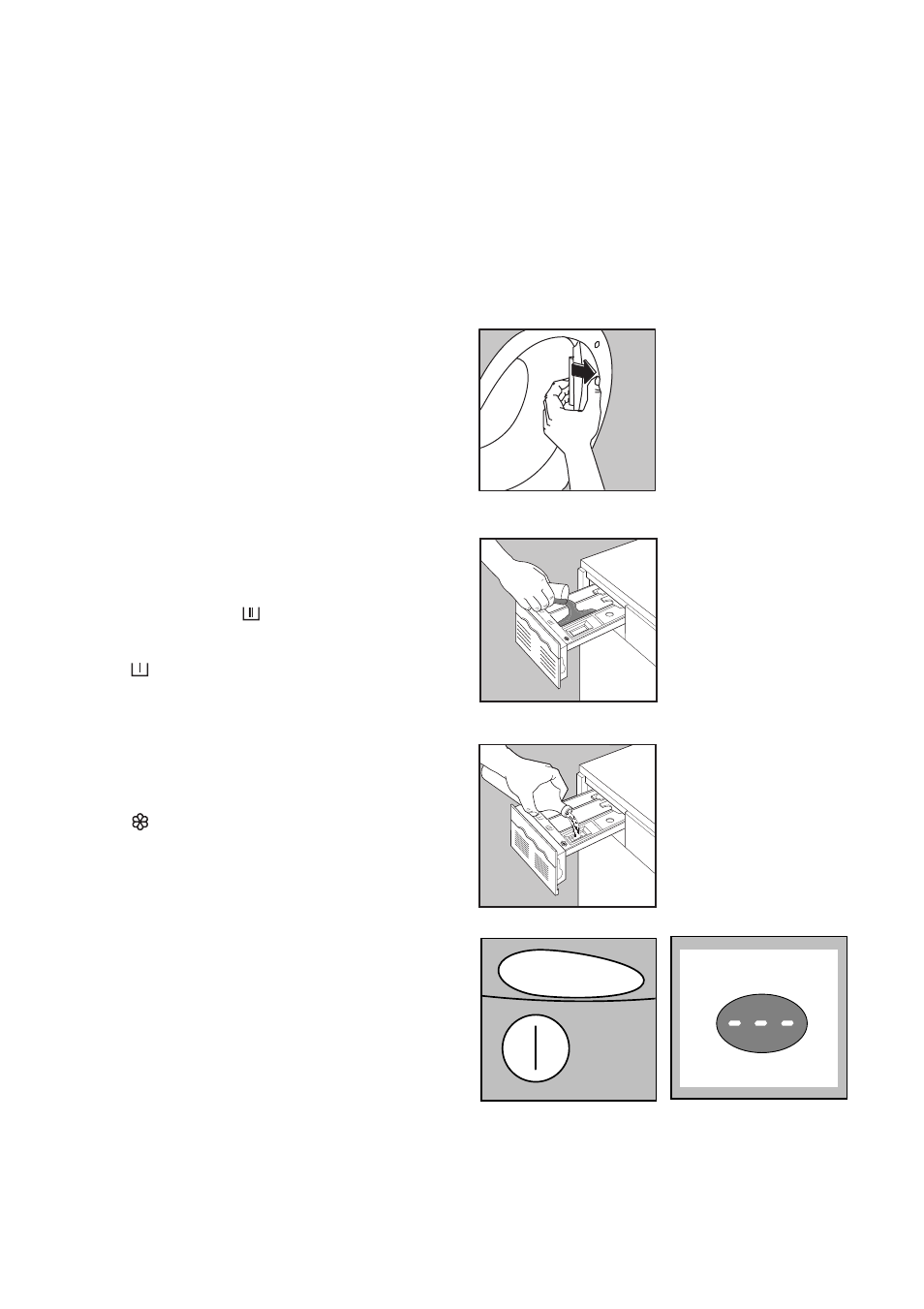 Operating sequence, Load the laundry, Measure out the detergent | Add the fabric softener, if required, Switch the machine on | Zanussi FL 15 User Manual | Page 10 / 28