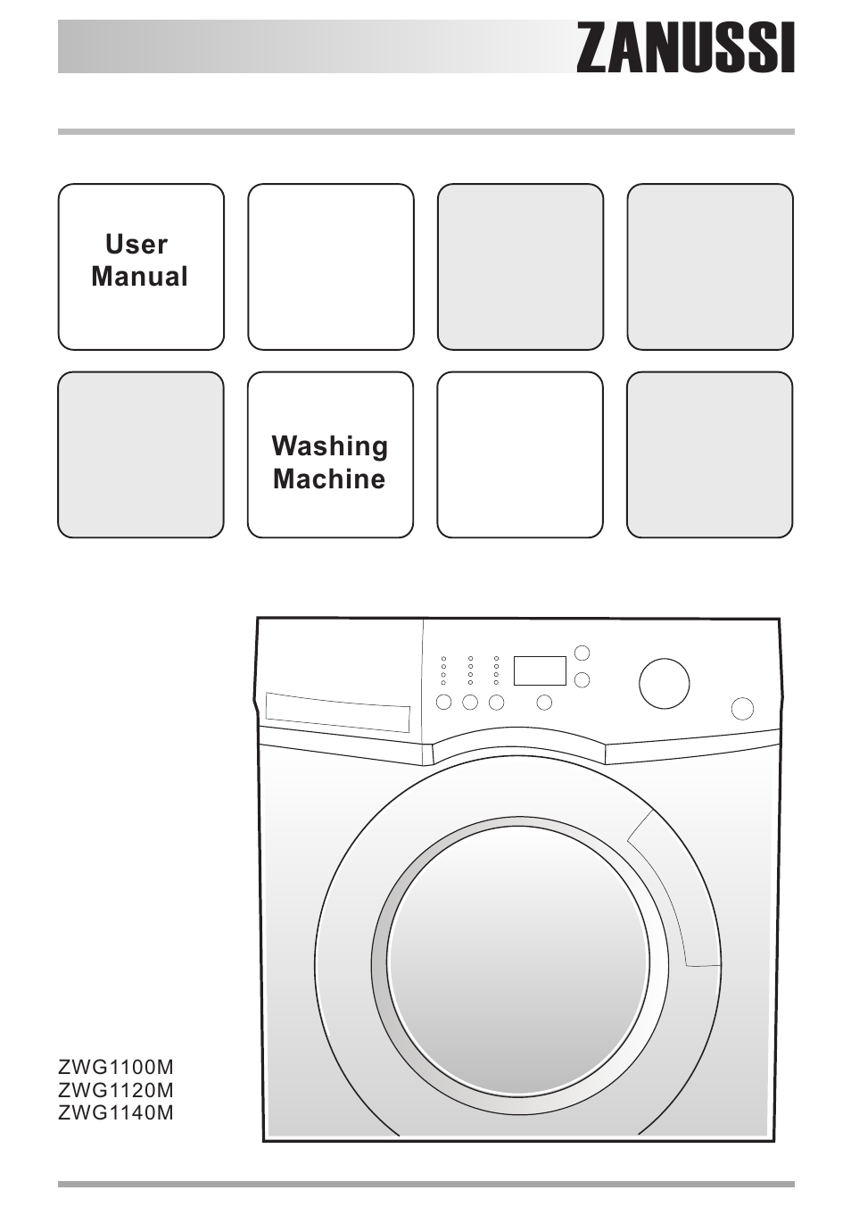 Zanussi ZWG1140M User Manual | 20 pages