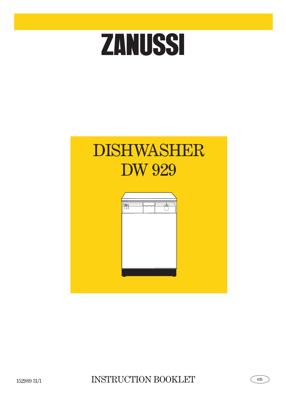 Zanussi DW 929 User Manual | 24 pages