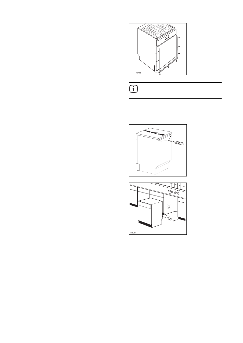 Fitting a decor panel on the door, Adjusting the worktop, Fitting under a counter | Levelling | Zanussi DW 929 User Manual | Page 23 / 24