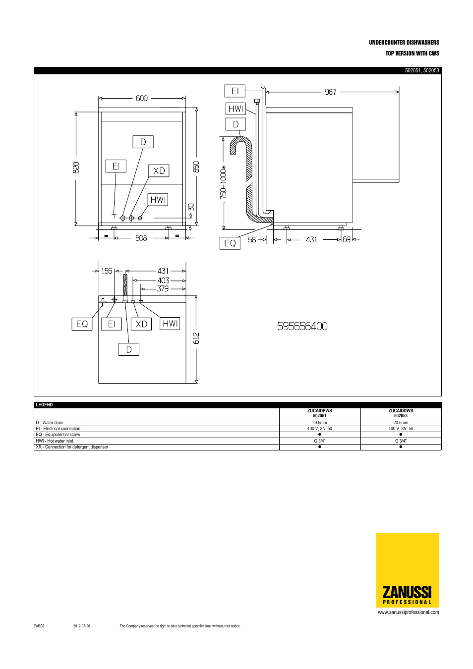 Zanussi | Zanussi ZUCAIDDWS 502053 User Manual | Page 3 / 3