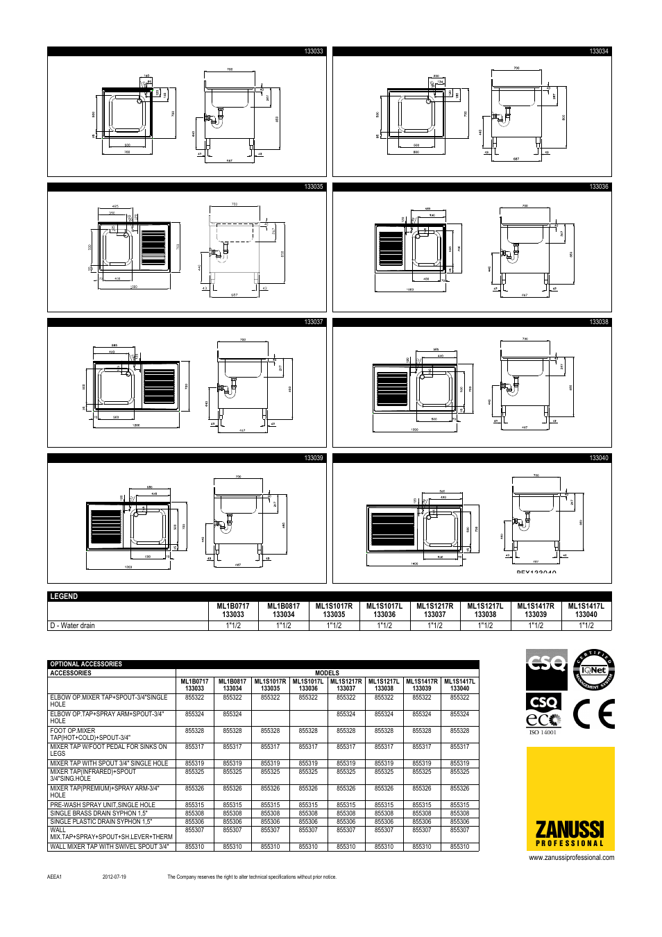 Zanussi | Zanussi ML1S1017R User Manual | Page 2 / 2