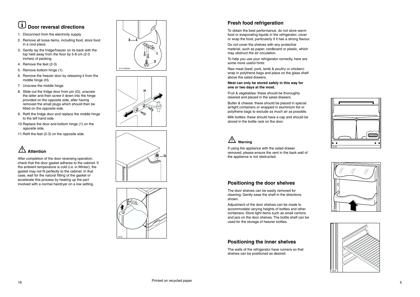 Zanussi ZX 57/3 W User Manual | Page 16 / 20
