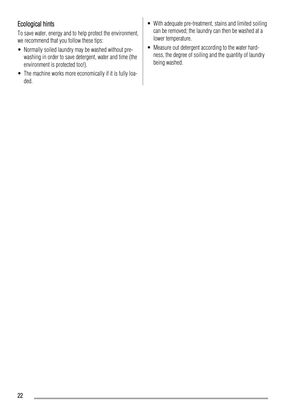 Zanussi ZWH 5145 User Manual | Page 22 / 24