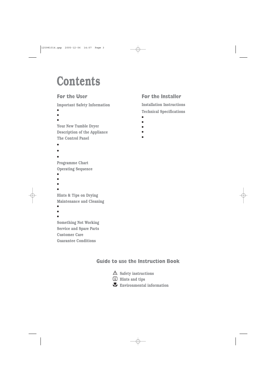 Zanussi TD 4113 W User Manual | Page 3 / 17