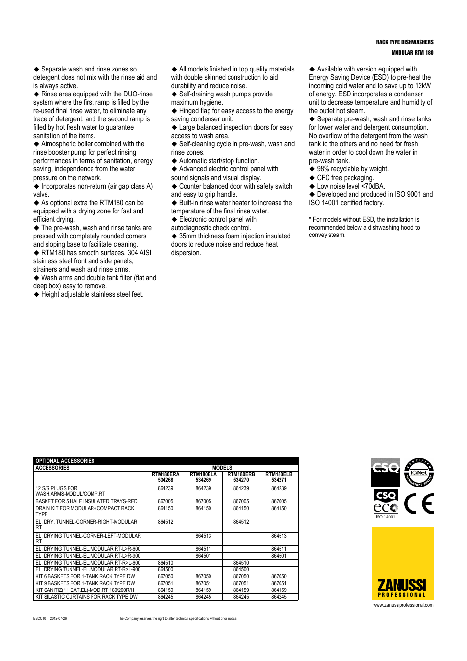 Zanussi | Zanussi 534269 User Manual | Page 2 / 4