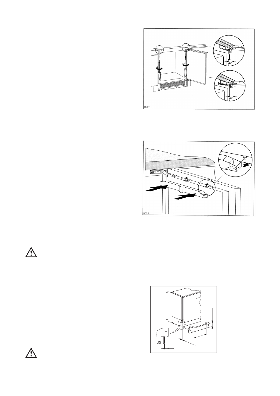 Fitting the plinth | Zanussi ZU 9154 User Manual | Page 19 / 20