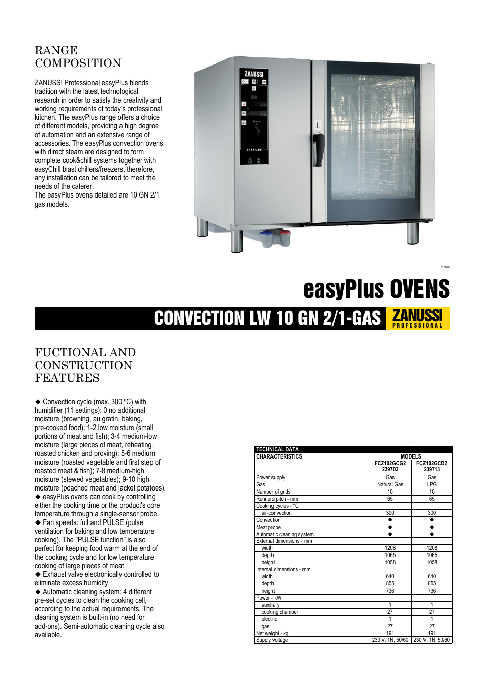 Zanussi EasyPlus 239513 User Manual | 3 pages