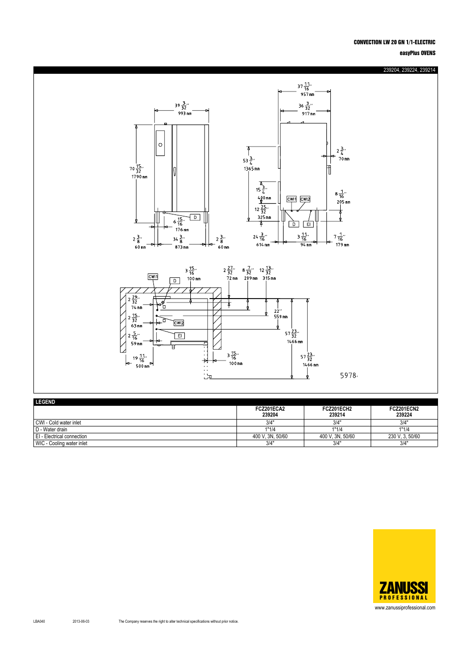 Zanussi | Zanussi EasyPlus 239014 User Manual | Page 3 / 3