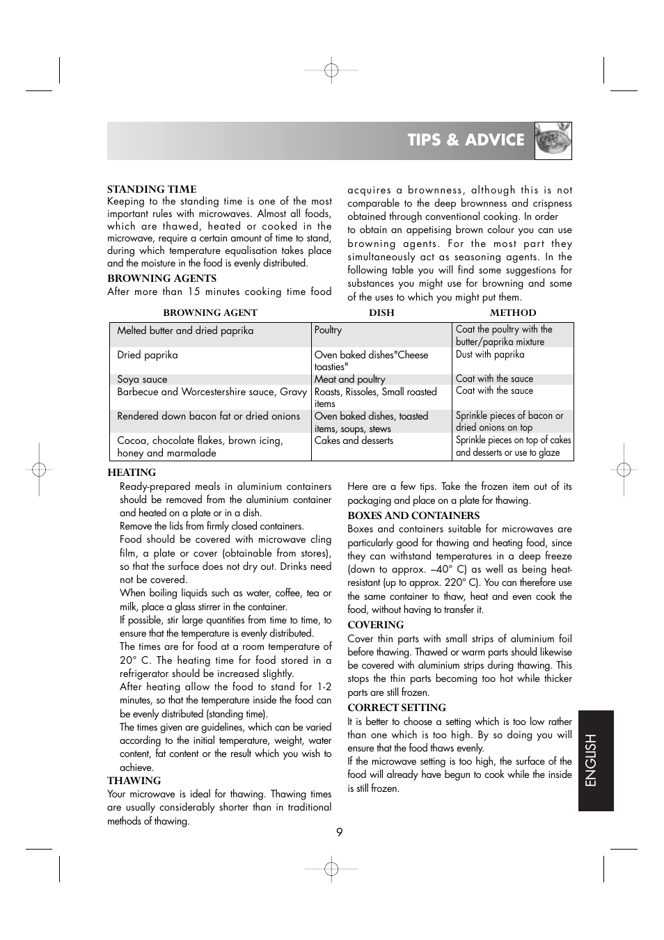 Tips & advice, English | Zanussi ZM176ST User Manual | Page 11 / 39