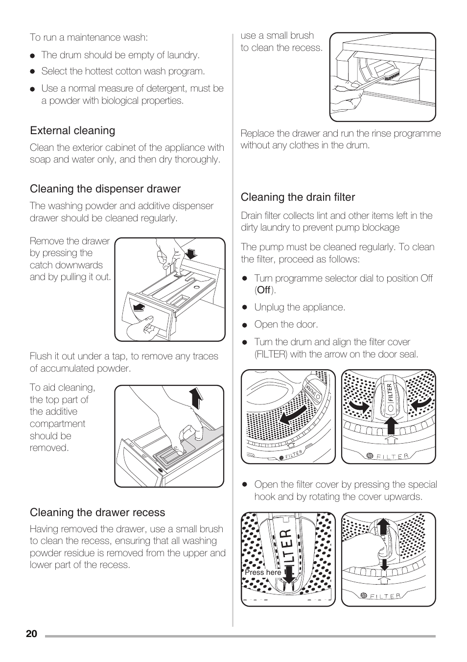 Zanussi LA VITA E BELLA ZWH7120 P User Manual | Page 20 / 24