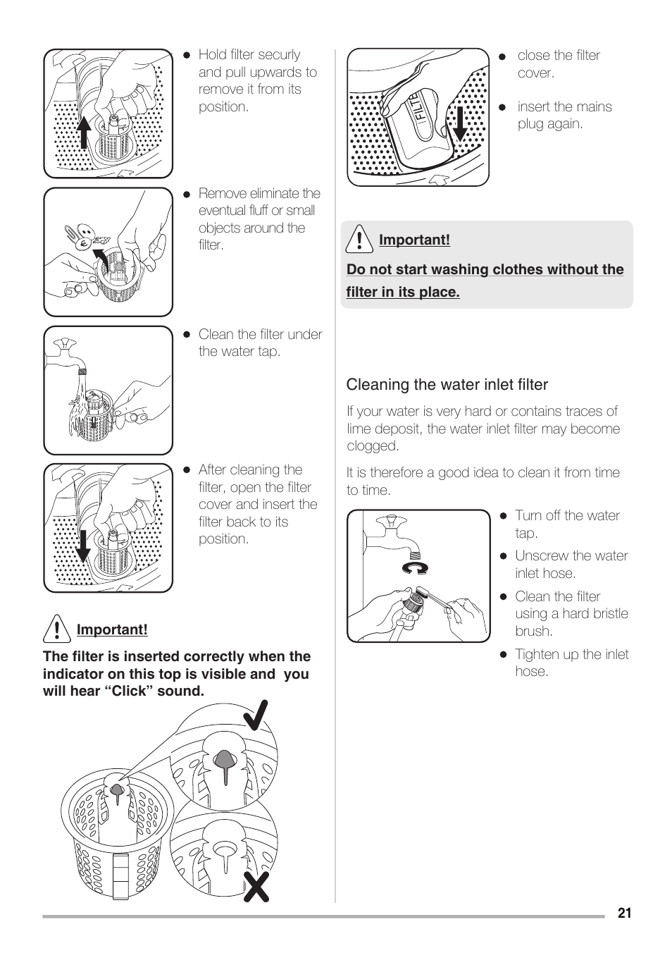 Zanussi LA VITA E BELLA ZWH7120 P User Manual | Page 21 / 24