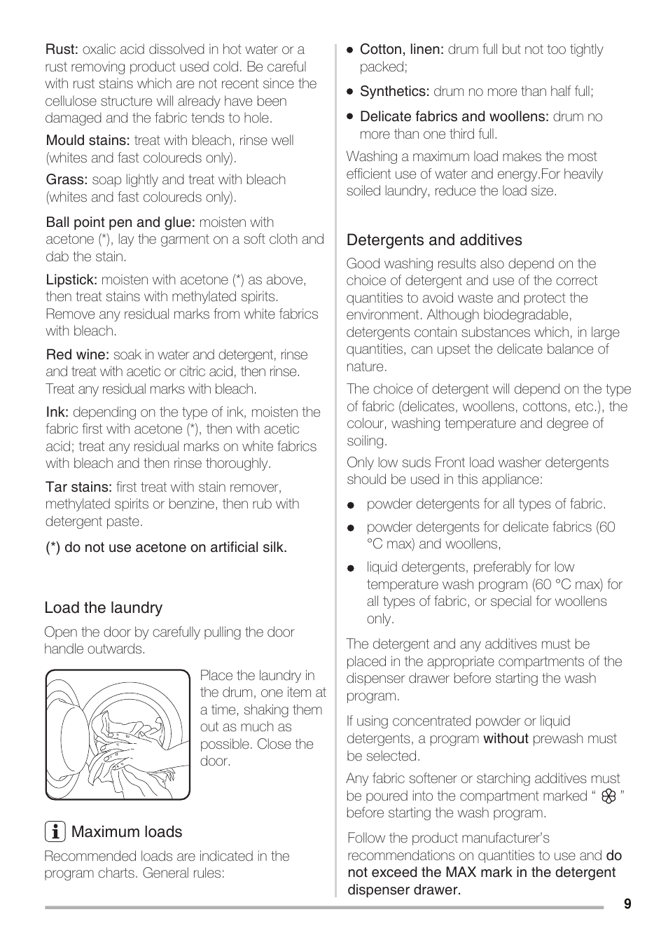 Zanussi LA VITA E BELLA ZWH7120 P User Manual | Page 9 / 24