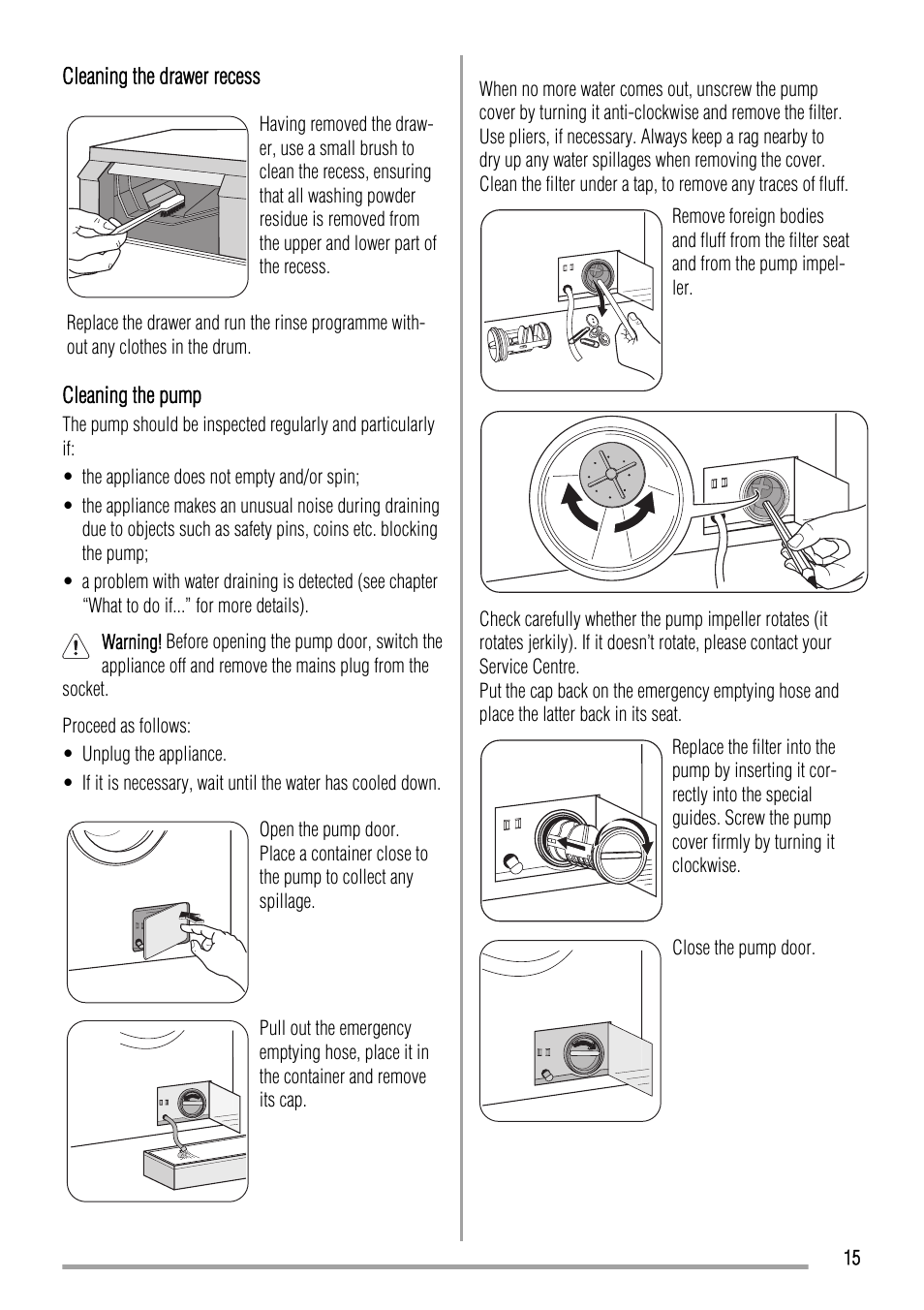 Zanussi ZWH 7162 J User Manual | Page 15 / 28